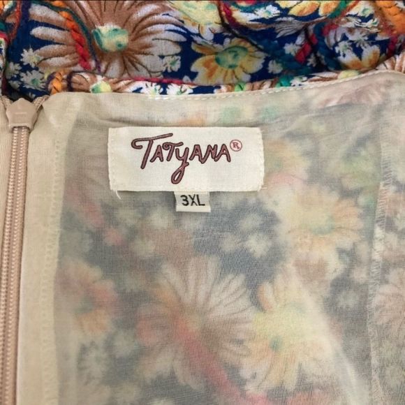 Tatyana Embroidered Floral Retro Pinup Rockabilly Style Midi Dress Size 3X - Picture 7 of 9